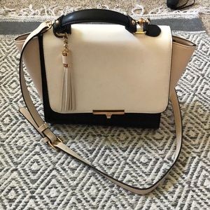 Black and light pink purse